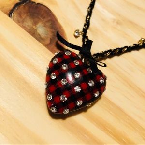 Betsey Johnson “Schoolgirl” Heart Pendant Necklace